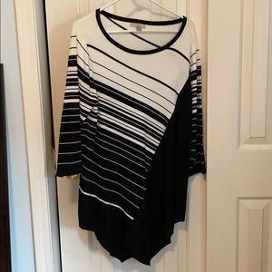 Roz & Ali lightweight 3/4 sleeve sweater 2X